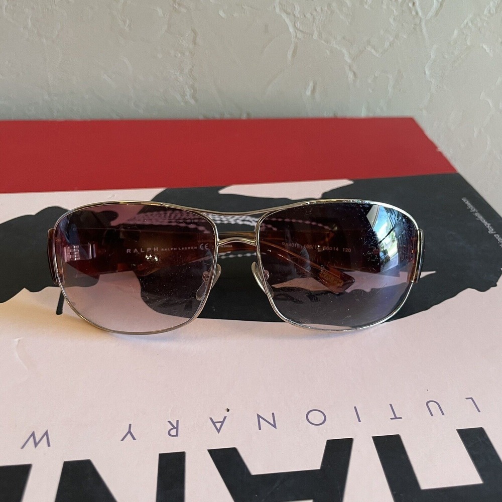 Ralph Lauren RA 106/13 Large Tortoise Gold Frame Sunglasses LENSES SCRATCHED‎